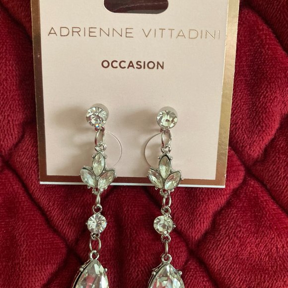 Adrienne Vittadini Rhinestone Drop Earrings - Picture 3 of 4